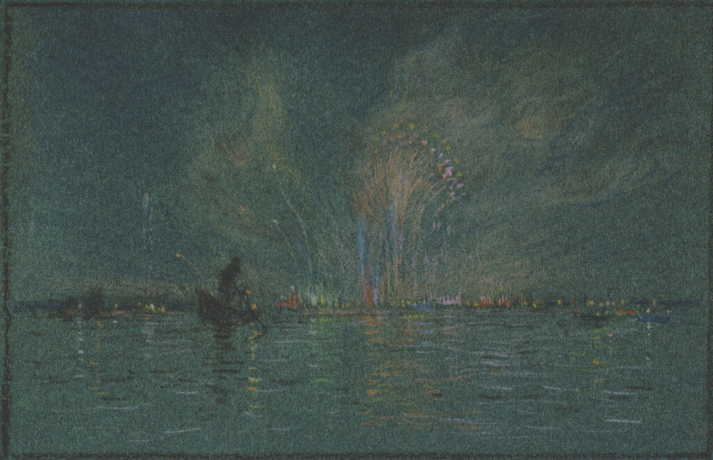 Festival of the Redentore 6 ¼ x ½ in. pastel 1928