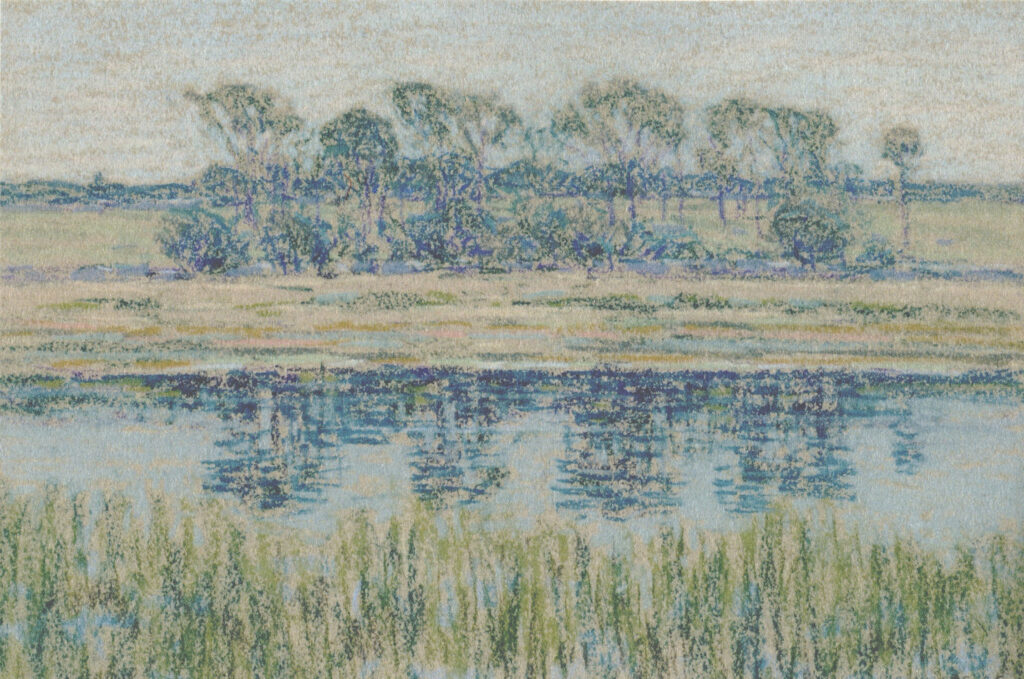 Tidal Marsh with Copse pastel 9 &frac78; x 14 &frac38; in. 1895